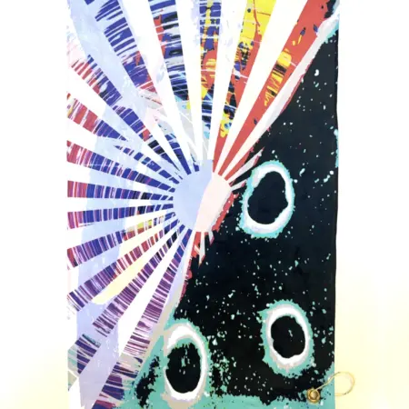 Gym/Golf Towel with a design of outerspace