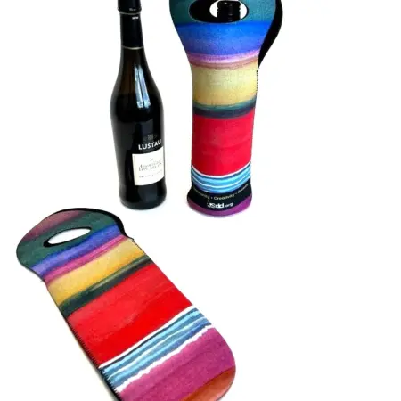 Wine tote with Stripes pattern made by Zach P