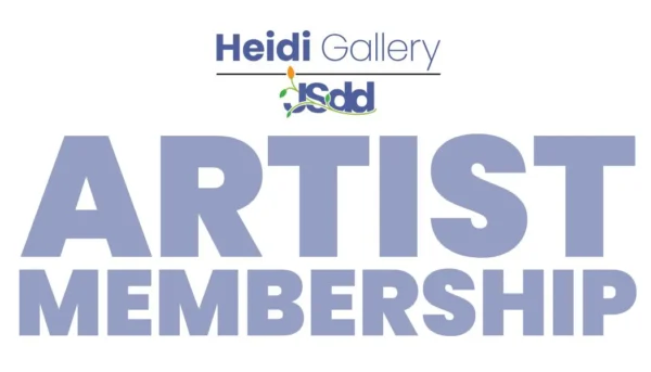 Artist Membership graphic for Heidi Gallery at JSDD